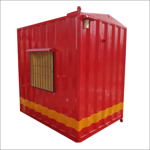 Red-Yellow Portable Security Cabin