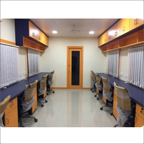 Furnished Office Container - Color: White-Orange