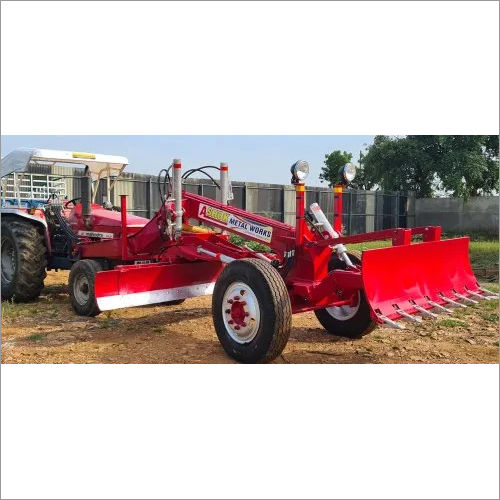 Red Double Pin Mounted Tractor Grader