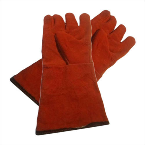 Red Leather Hand Gloves