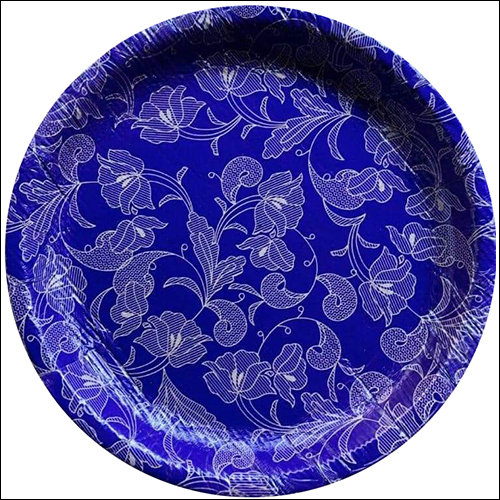 Blue Printed Flower Plate