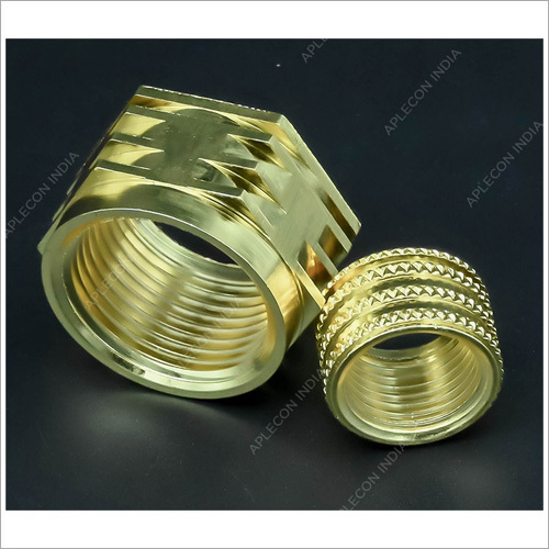 Brass Inserts - Brass, Hex Shape, Round Head, Smooth Finish, Corrosion Protected | Ideal for Industrial Applications, 1-Year Warranty