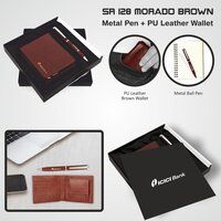 2 in 1 Pen Wallet Combo Gift Set Sr 128 Morado