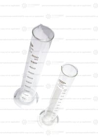 Cylindrical Measuring (density) Glass Jar 500ml - Durable Chemical Resistant Glass, Wide Mouth Design, Secure Screw-on Lid, Clear Visibility