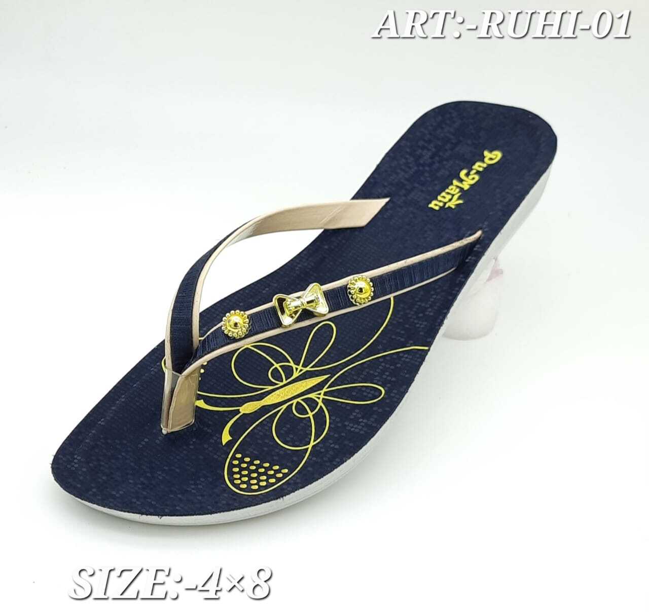 Ladies Black Color Slipper