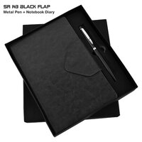 2 in 1 Pen Diary Combo Set Sr 143 Black Flap