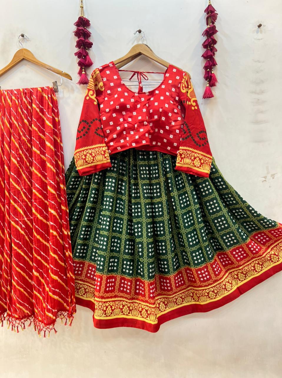 Women Digital print On Sico Silk Fabric Lehenga Choli...