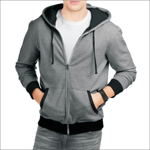 Washable Mens Sleece Zip Hoodie