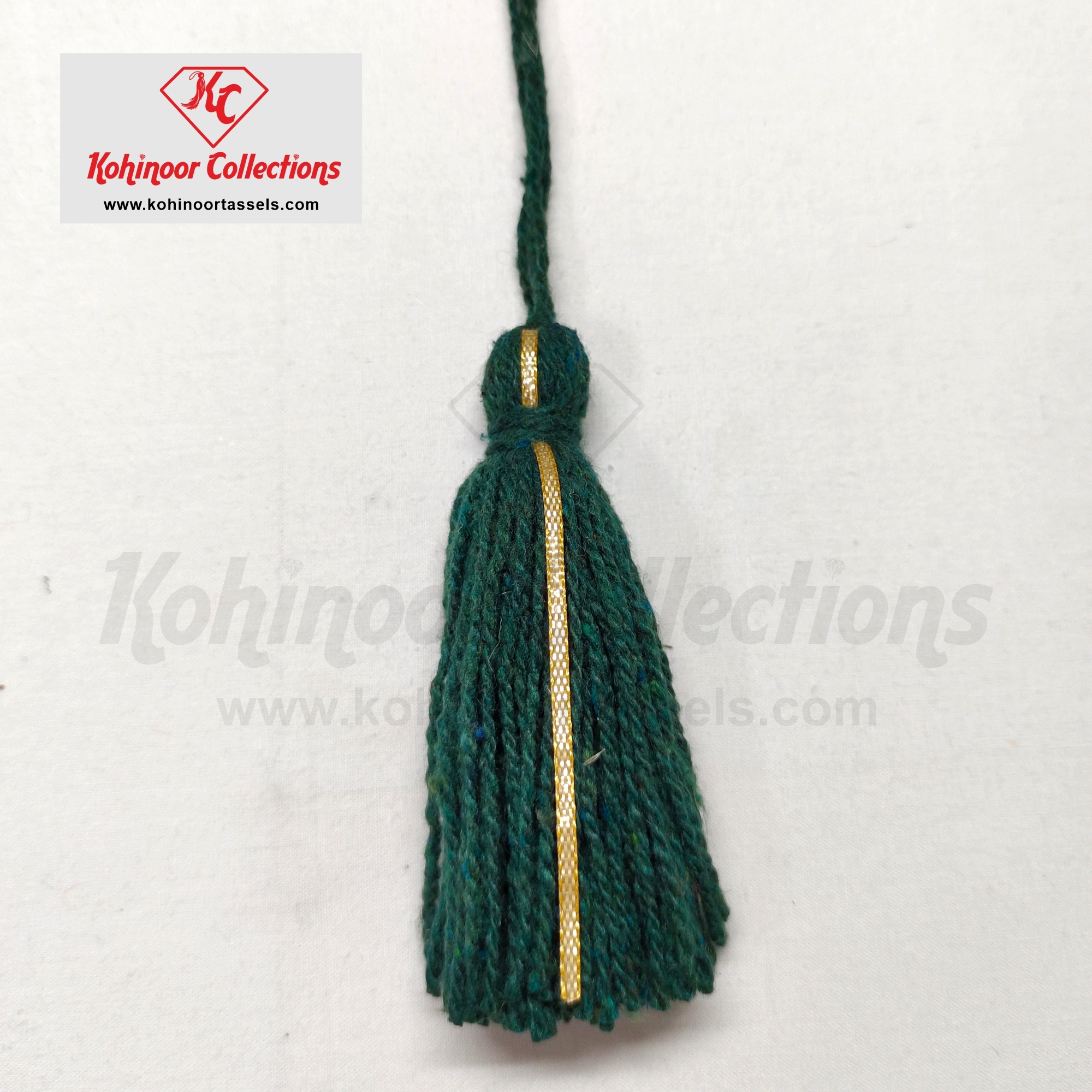 Cotton Tassel with Golden Ribbon