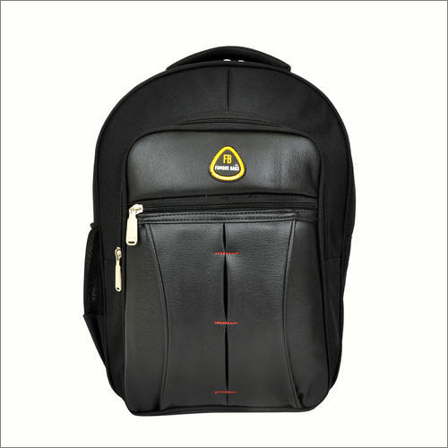 Black Backpack Bag Design: Plain