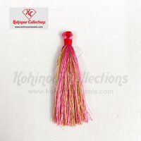 Multi Color Silk Tassel Golden and Pink