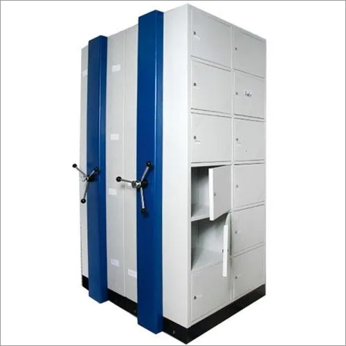 Blue And White Industrial Compactor Storage System