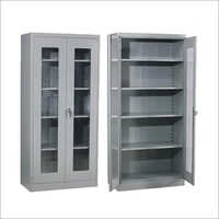 Miec-007 Glass Door Steel Cupboard - Color: Gray