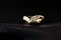 V Shaped Designer Diamond Ring