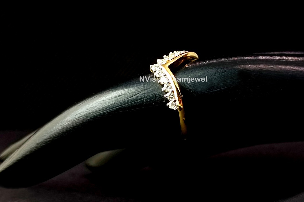 V Shaped Designer Diamond Ring
