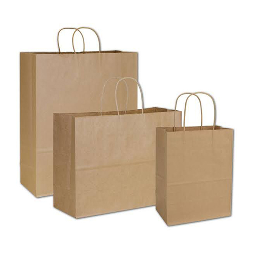 Plain Paper Bag - Coated Paper, Moisture Proof, Customized Size, Flexiloop Handle