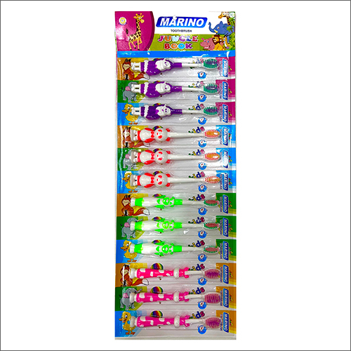 Animal Kids Toothbrush - High-Quality Plastic, Different Sizes Available, Various Stick Colors, Soft Brush Attributes, Manual Energy Source