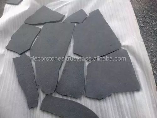 Kadappa Black Limestone Irregular Size Flagstone Slabs - Application: Construction