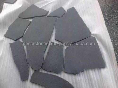 Kadappa Black Limestone Irregular Size Flagstone slabs for paving and cladding irregular size random crazy paving