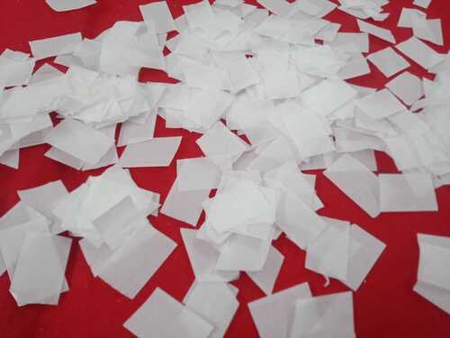 Plain white confetti blaster paper