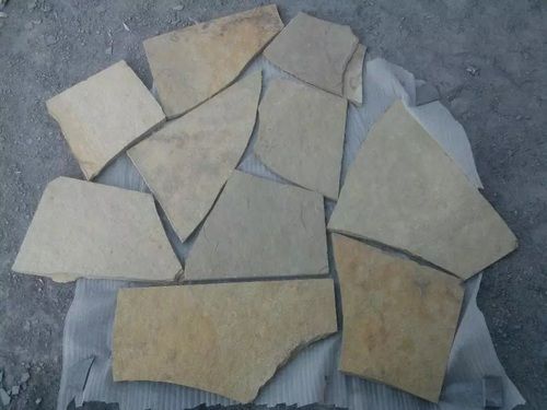 Tandur Yellow Limestone Irregular Size Flagstone Slabs for Exterior Walkway Pathway Paving and Cladding 25 - 40 Mm pavers