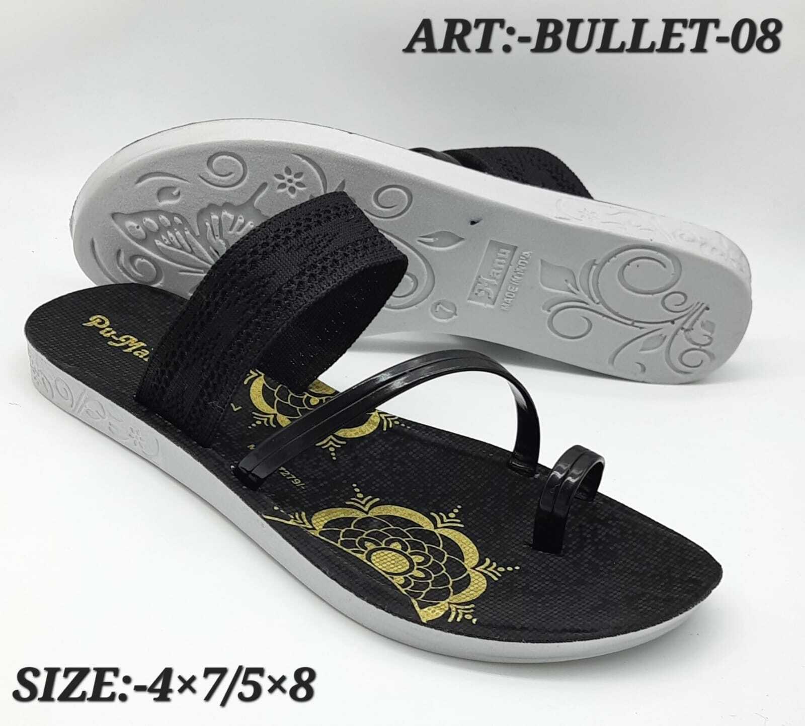 Ladies Designer Black Slipper