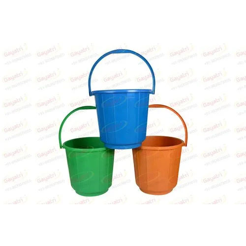 13 Liter Plastic Buckets Without Lid - Color: Multi Colour