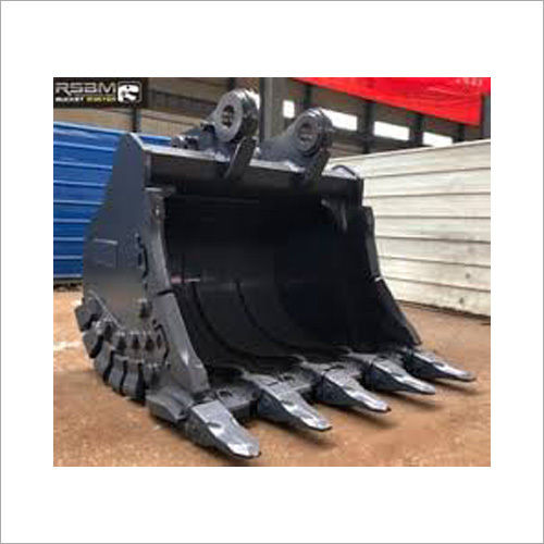 Black Iron Excavator Rock Bucket