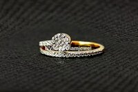 Natural Diamond Pressure Setting Solitaire Look Ring
