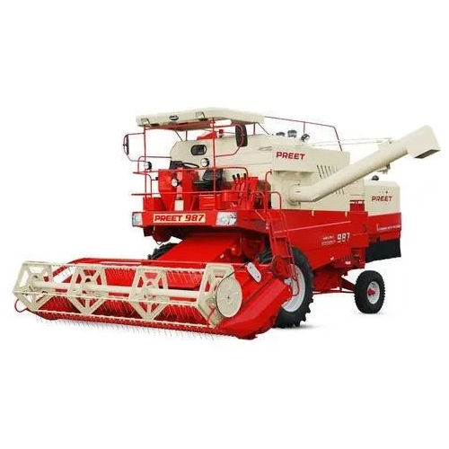 Red & White 987 Preet Combine Harvester