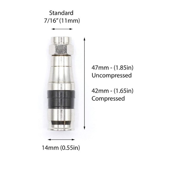 F Type RG11 Coax Cable Compression Connector