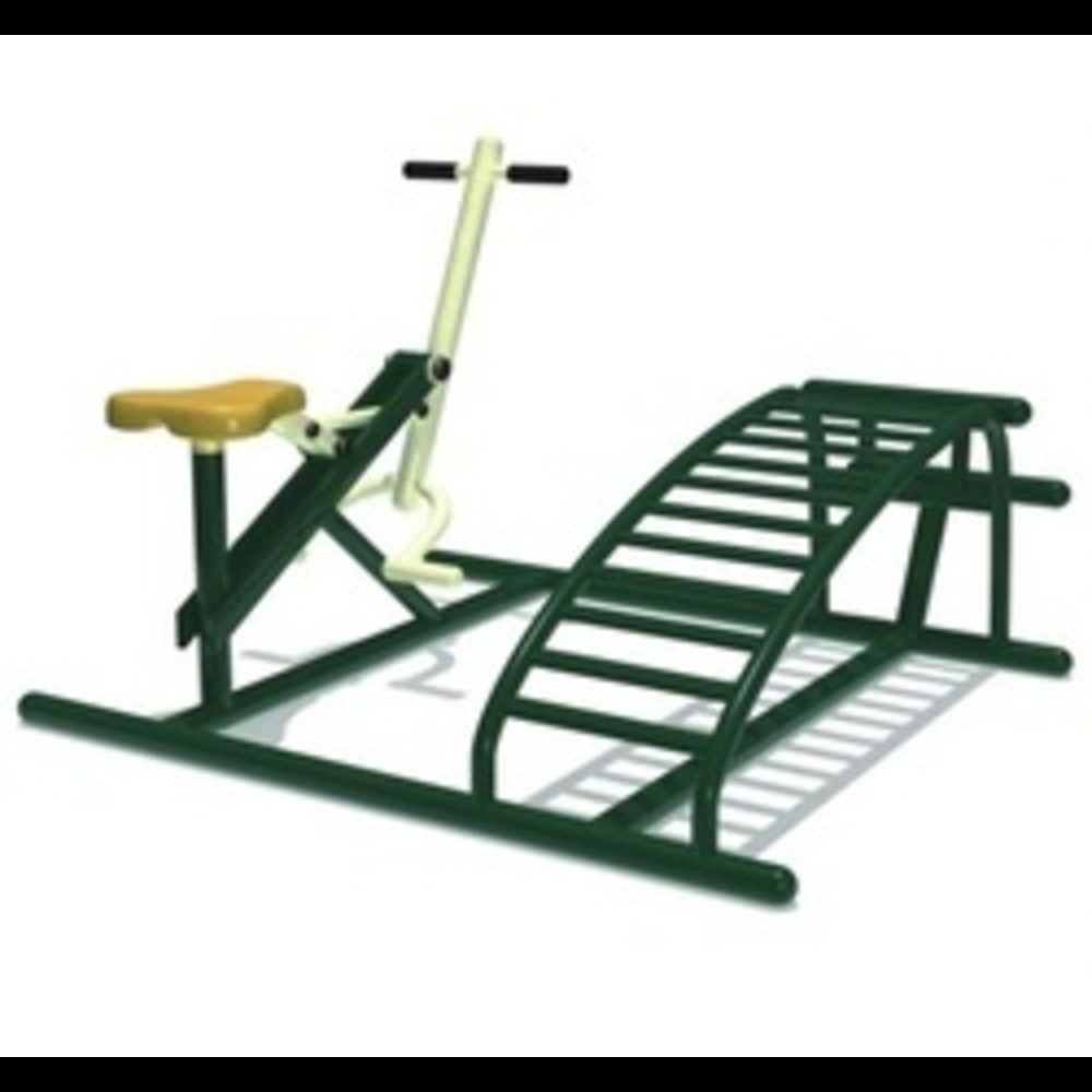 Outdoor Gym Sit Up Board and Horse Rider