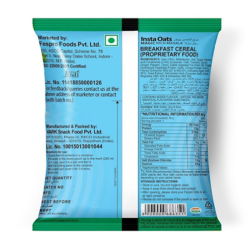 Rich Masala Insta Oats Cereals