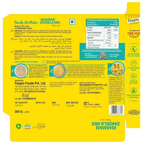 Khaman Dhokla Mix With Omega