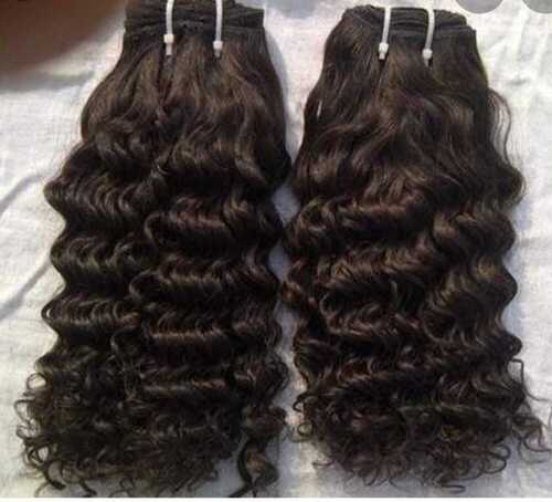 Machine Weft Hair - Human Hair, 18 Inch, Black, 100g, Curly Texture | Adds Length, Volume, Durable Weft, Easy Installation, Long-lasting, Natural Look, Versatile Styles