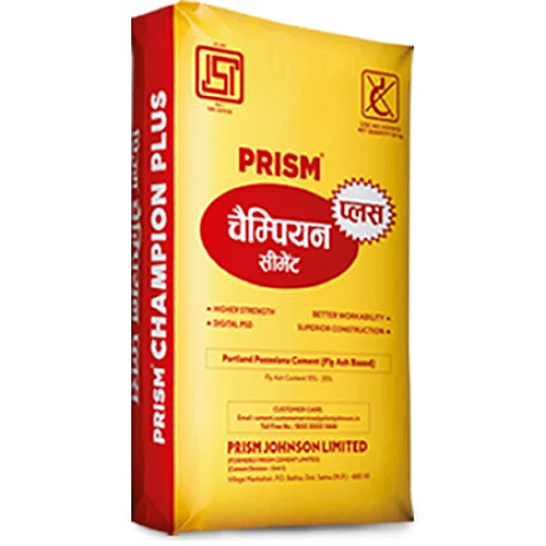 50Kg Prism Champion Plus Cement - 100% Fineness Acid-Proof Common Cement Natural Sand | High Quality Material Client-Centric Supply