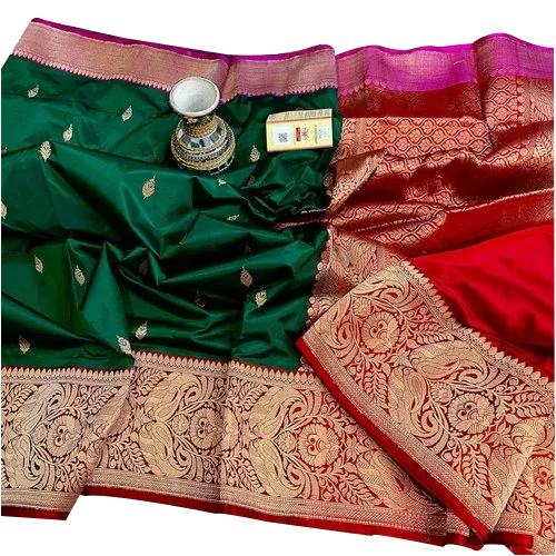 Handloom Pure Silk Saree - Multicolor Party Wear Style for Summer Winter and Rainy Seasons