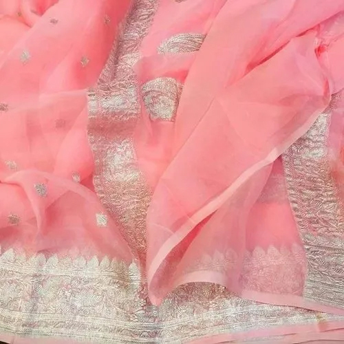 Indian Georgette Saree - Pure Georgette, 6.5 m with Blouse Piece | Party Wear, Full Hand Work, All Colors Available