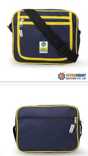 Blue Yellow polyester BPCL cashier bag