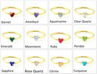 925 Sterling Silver Heart Shape Ring- Birthstone Rings For Girls - Gemstone Fashion Jewelry With 925 Stamp