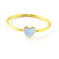 925 Sterling Silver Heart Shape Ring- Birthstone Rings For Girls - Gemstone Fashion Jewelry With 925 Stamp
