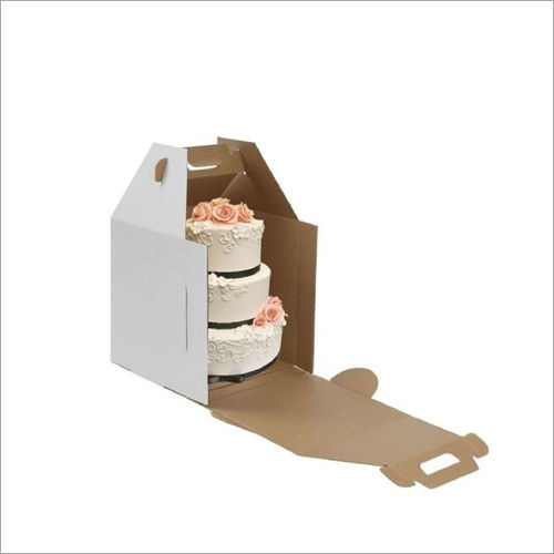 White Corrugated Cake Packaging Box