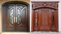 Solid Wooden Glass Door - Customizable Dimensions | Durable Hardwood, Elegant Design, Energy Efficient, Weather Resistant, Insulated, Tempered Glass, Brass Hardware, 5-year Warranty