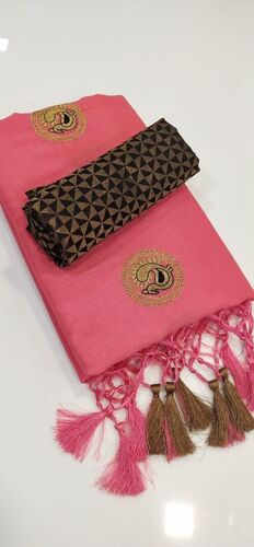 Rangoli Pink Silk Saree