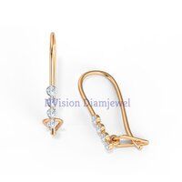 Natural Diamond Linear Drop Earring