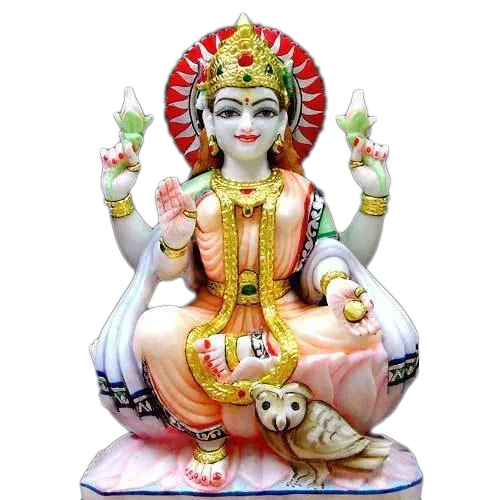 Easy To Clean Marble Laxmi Mata Statue