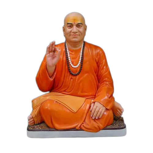 Orange Handcrafted Marble Human Sculpture