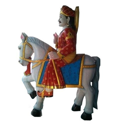 Marble Horse Man Sculpture