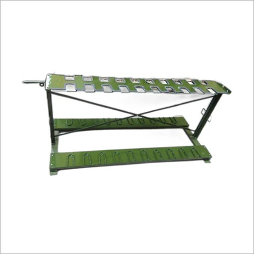 Mild Steel Rack - Rectangular Shape, Color Coated Green | Open Storage, Military Usage