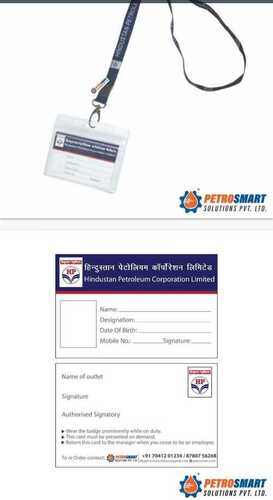 White-Blue Hindustan Petroleum Paper Id Card